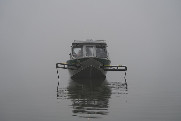 Boat in fog