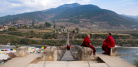 Suspension bridge in Bhutan